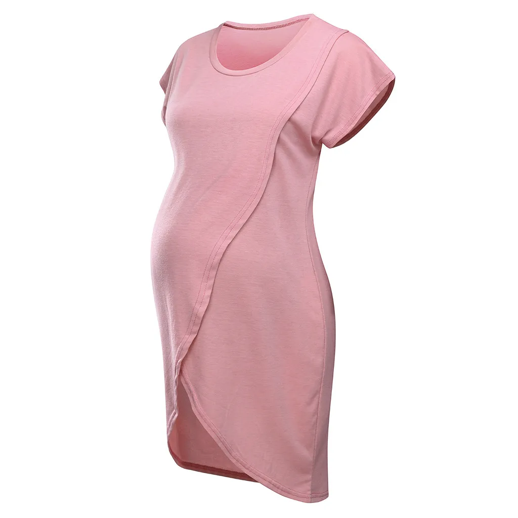 Summer Pregnant Women Nursing Dresses Clothes Women's Maternity Wrap Top Cap Sleeveless Layer Blouse Vest Dress | Мать и ребенок