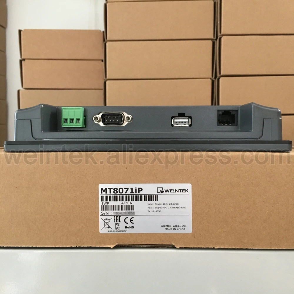 MT8071iP Weintek HMI 7 дюймов сенсорный экран Панель встроенный Ethernet (новый и оригинал) |