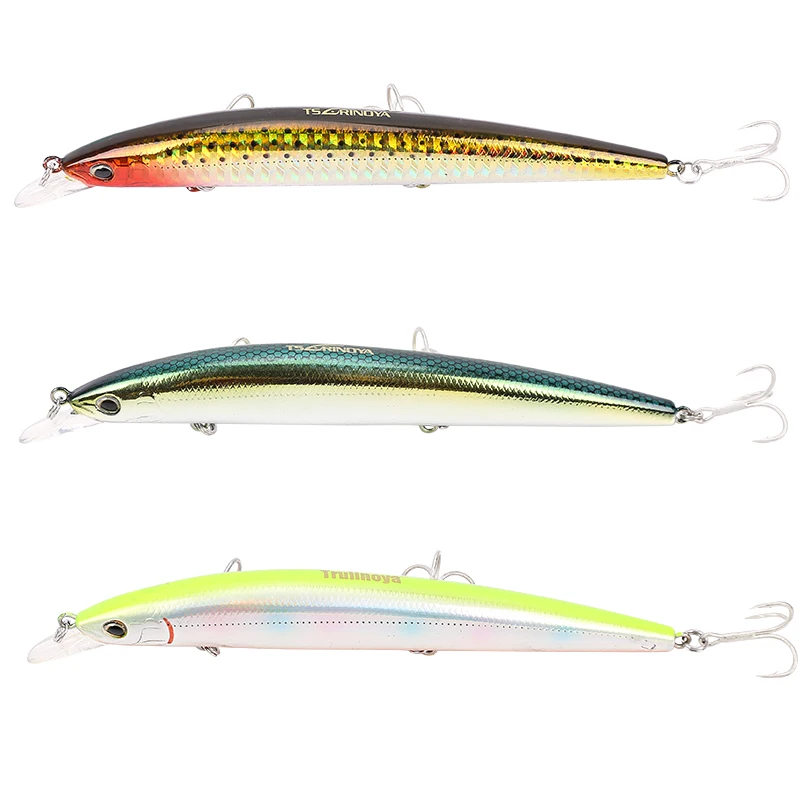 Trulinoya mino fishing lure far cast floating bait 129mm 14.8g six color available hard lures Diving depth 1M | Спорт и развлечения