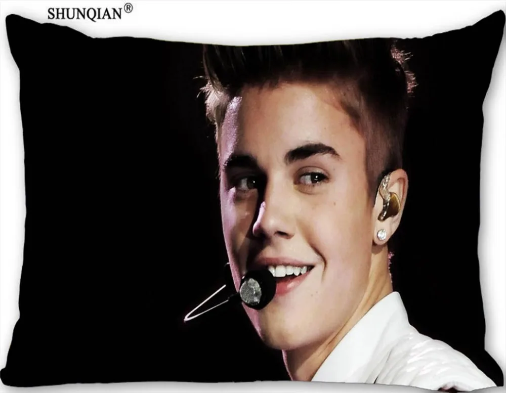 

Hot Justin Bieber Rectangle Pillowcase zipper Wedding Custom Pillow Case For Bedroom Pillow Cover(two sides) 17-12.29