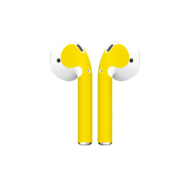 Yellow Дропшиппинг тонкая кожа Наклейка для Apple Airpods Air Pods наушники наклейка Наушники Аксессуары - Цвет: Yellow