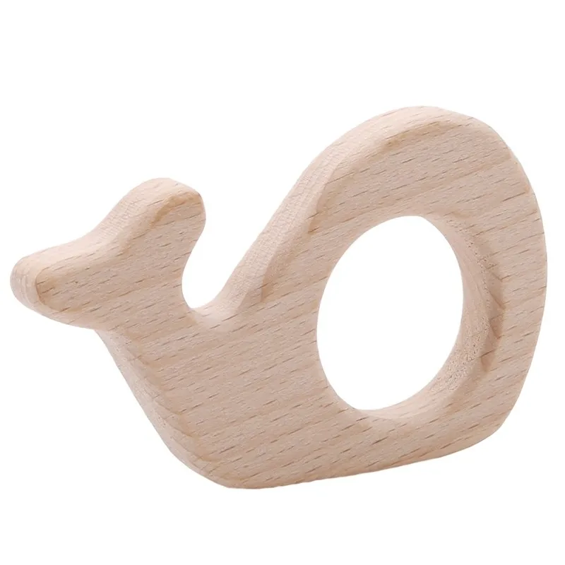 Уникальный детский безопасный деревянный Прорезыватель для зубов в форме