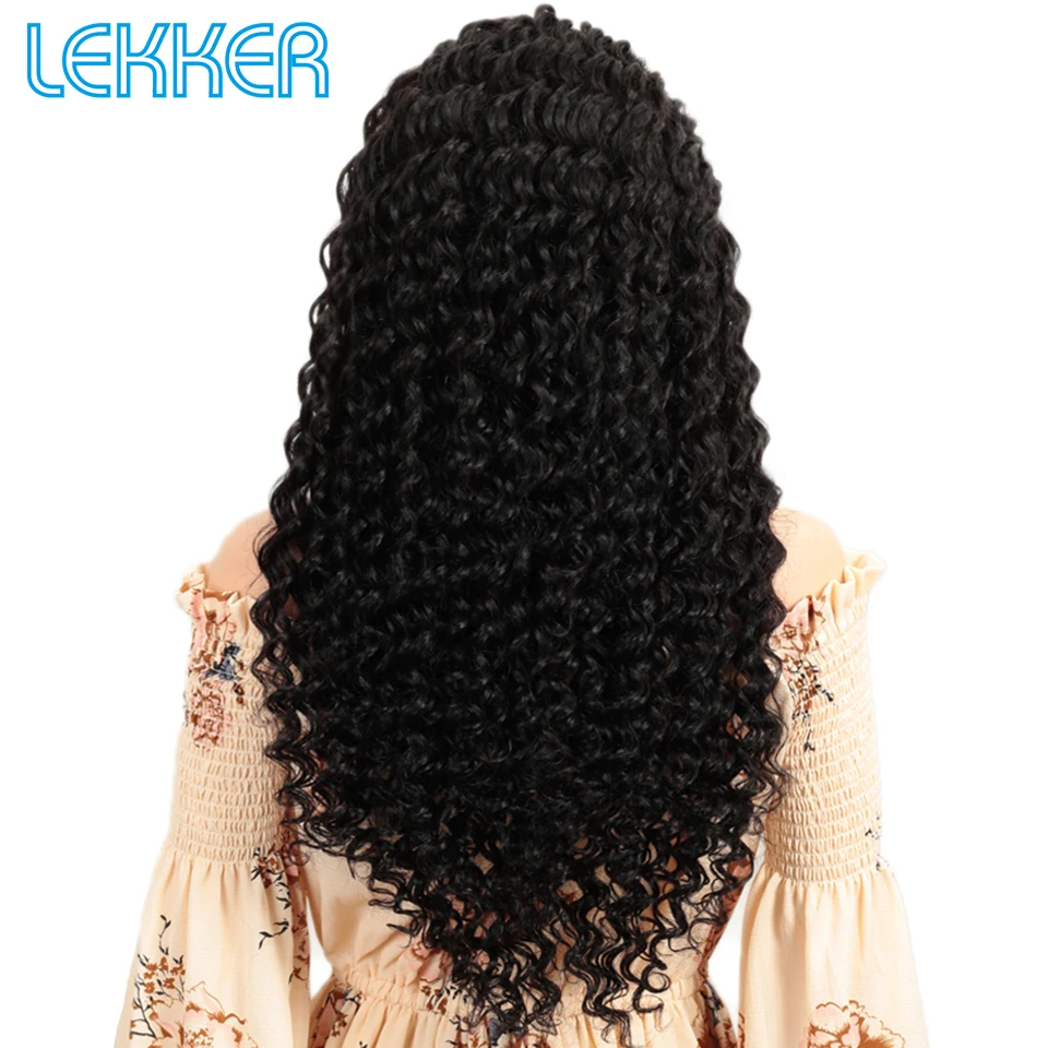 13X4 Free Customized Lace Frontal Human Hair Wigs For Women By Lekker Brazilian Deep Wave Remy Human Hair Bundles With Frontal