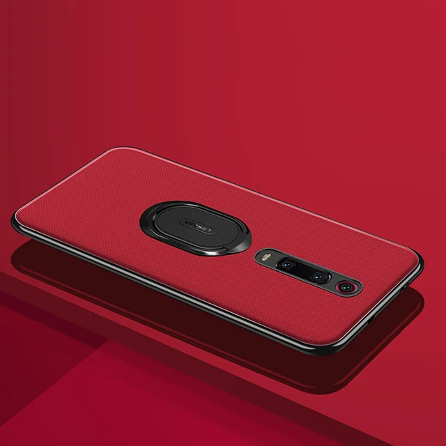 Xiaomi mi 9T Pro чехол роскошный кожаный мягкий силиконовый край задняя крышка защитный чехол для Xiao mi Red mi K20 чехол для телефона - Цвет: Красный