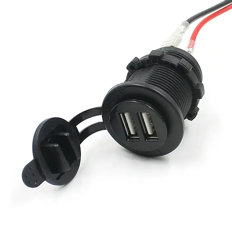 WUPP 12V разветвитель гнезда прикуривателя с двойным 2.1A USB выходным портом зарядное
