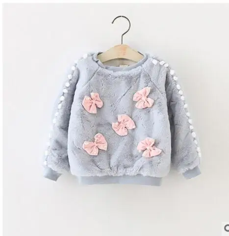 2017 г. Зимний новый Детский свитер с бантом и жемчугом для девочек 5 шт. пуловер