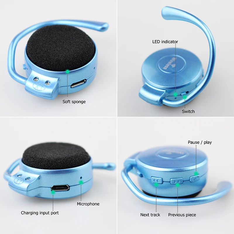 Ersuki мини Bluetooth наушники Беспроводные Спортивная гарнитура Наушники вкладыши с