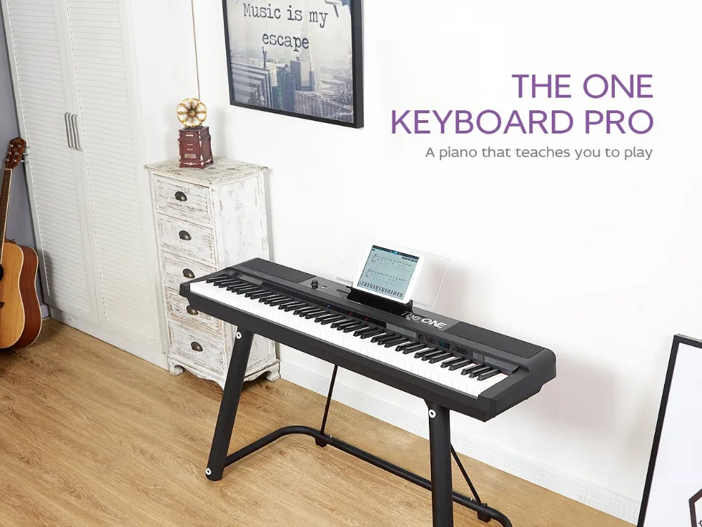 88-KEY портативный светильник-клавиатура взвешенные клавиши электронная MIDI-клавиатура
