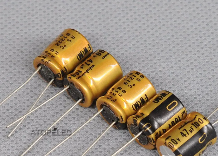 1 шт. Nichicon FW 47 мкФ/100V электролитические конденсаторы Hi Fi аудио|audio|audio electrolytic