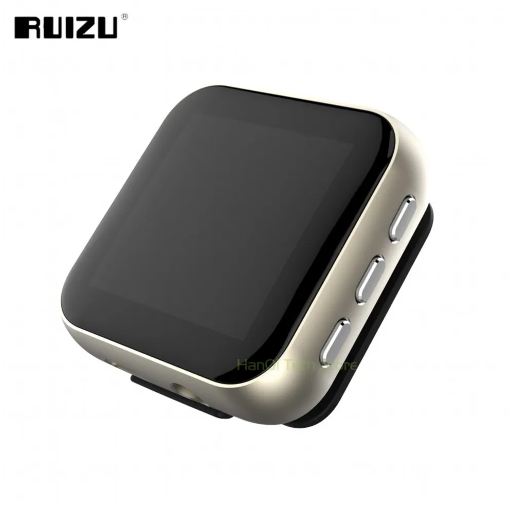 MP3 плеер RUIZU X21, металлический мини-клип, спортивный аудио MP3, высокое звучание, музыкальный плеер без потерь с fm-радио, диктофон - Цвет: Gold