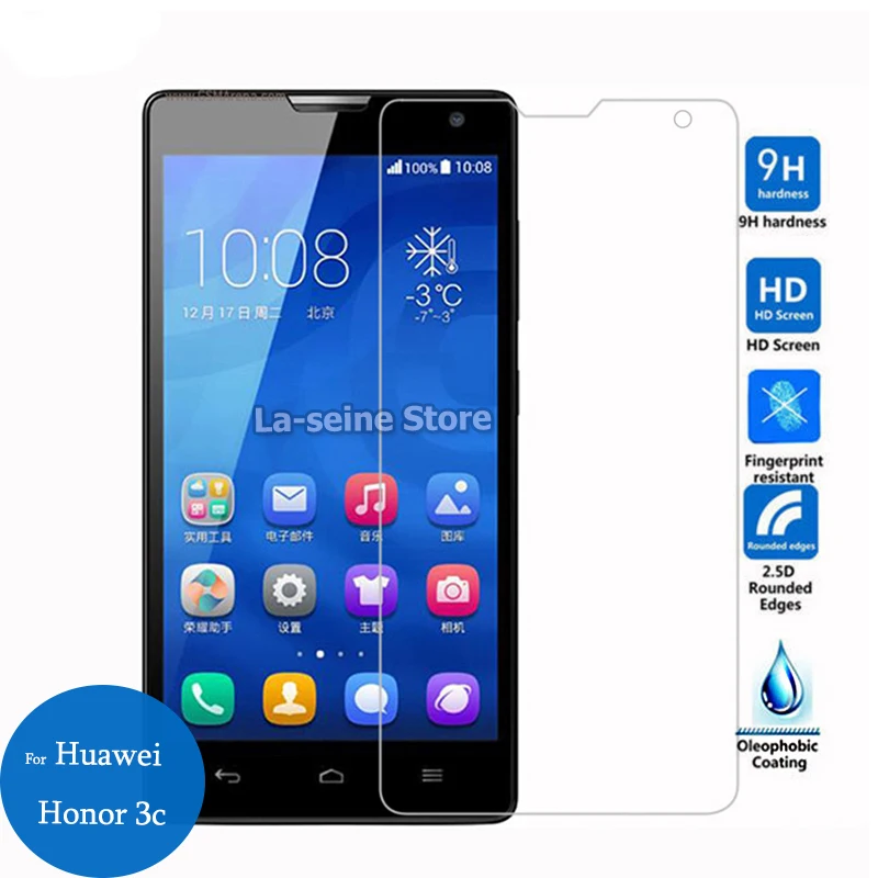 Для huawei Honor 3C закаленное Стекло Экран протектор 2.5D с уровнем твердости 9h 0 26 мм