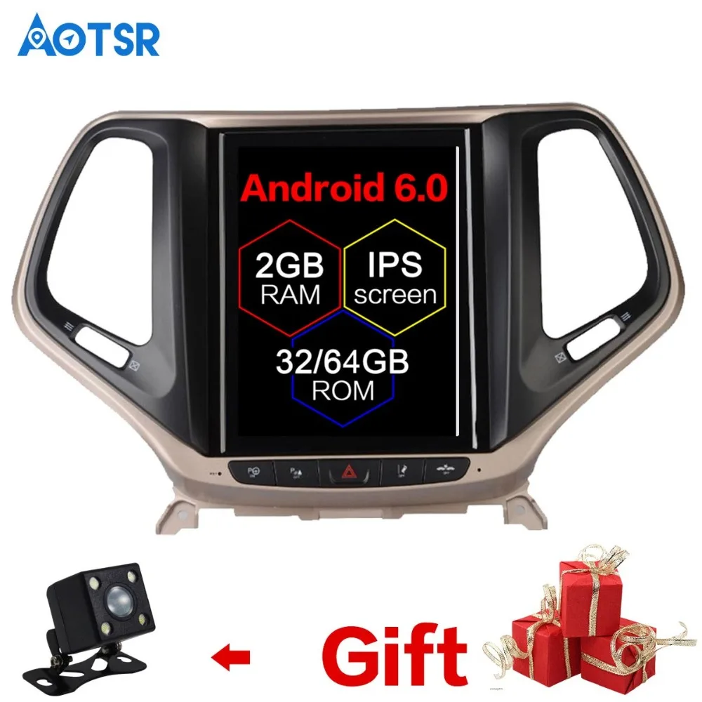 Автомобильный DVD-плеер в стиле Tesla Android 6 0 GPS-навигация для JEEP Cherokee 2014-2018