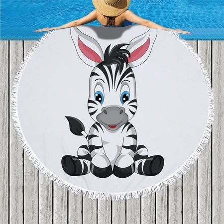Beach towel6 Акварель Кот микрофибры круглый пляжные полотенца с ленточки для взрослых и детей спальные одеяла Большое банное полотенце Йога коврики - Цвет: Beach towel6