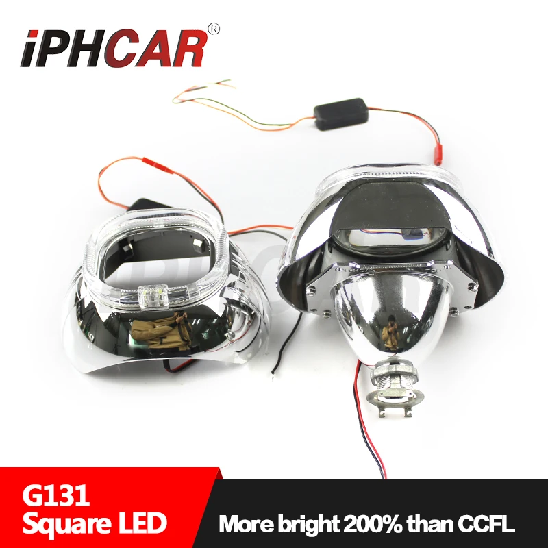 Бесплатная доставка IPHCAR LHD/RHD HL H1 3 0 белый квадратный объектив проектора с