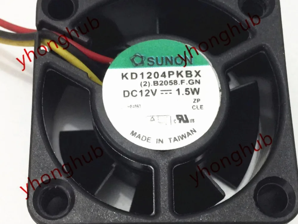 SUNON KD1204PKBX (2).B2058.F.GN AC/DC 12V 1 5 W 3-провод 40x40x20 мм Сервер вентилятор охлаждения |