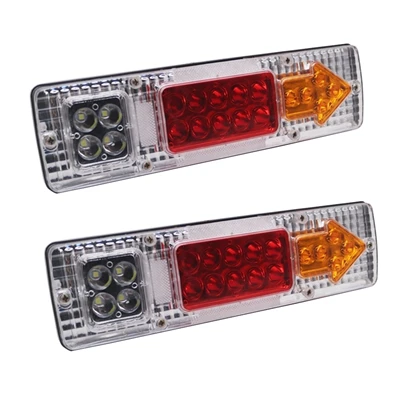 19 LEDS WHITE Marlaa 2 шт. 8 19 46 75 светодиодов задний стоп-сигнал для прицепа грузовика караван лодки автомобиля 1 пара 12 В/24 В Ван автомобиля задний сигнальный фонарь - Цвет: 19 LEDS WHITE