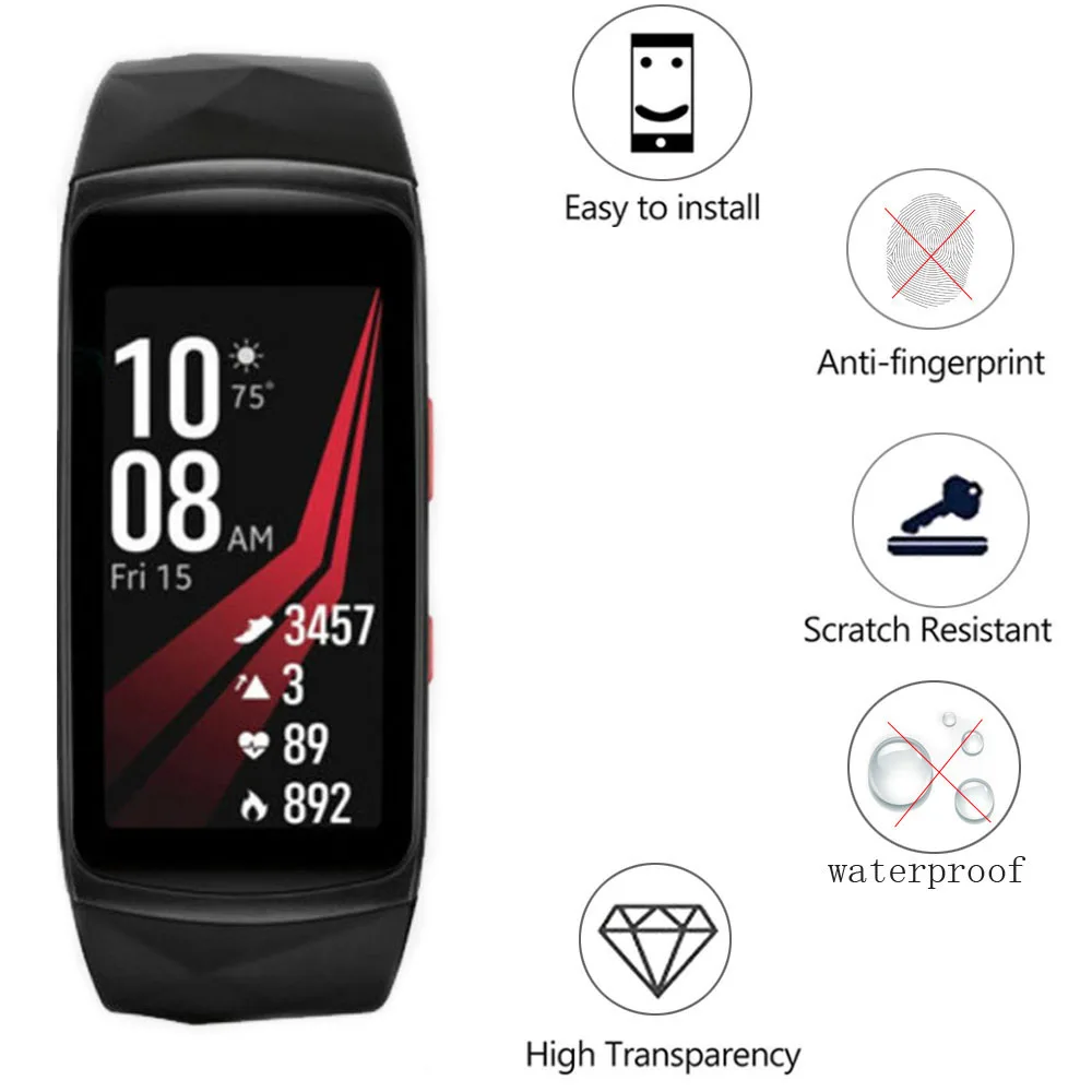 Защитная пленка для смарт браслета 3 шт. Samsung Galaxy Gear Fit2 Pro Fit 2 HD защита ультратонкая