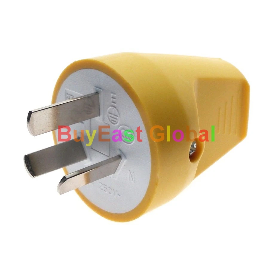 Австралия Новая Зеландия (тип I) 3 Pin типа папа Rewireable AC100 ~ 250V 10A задний вход |