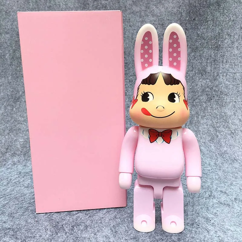 Виниловая кукла 400% Bearbrick Be @ rbric розовый кролик молочная пека коллекционная