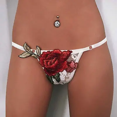 Трусики стринги женские с цветочной вышивкой 2 цвета|thong knickers|thong womenunderwear panties |