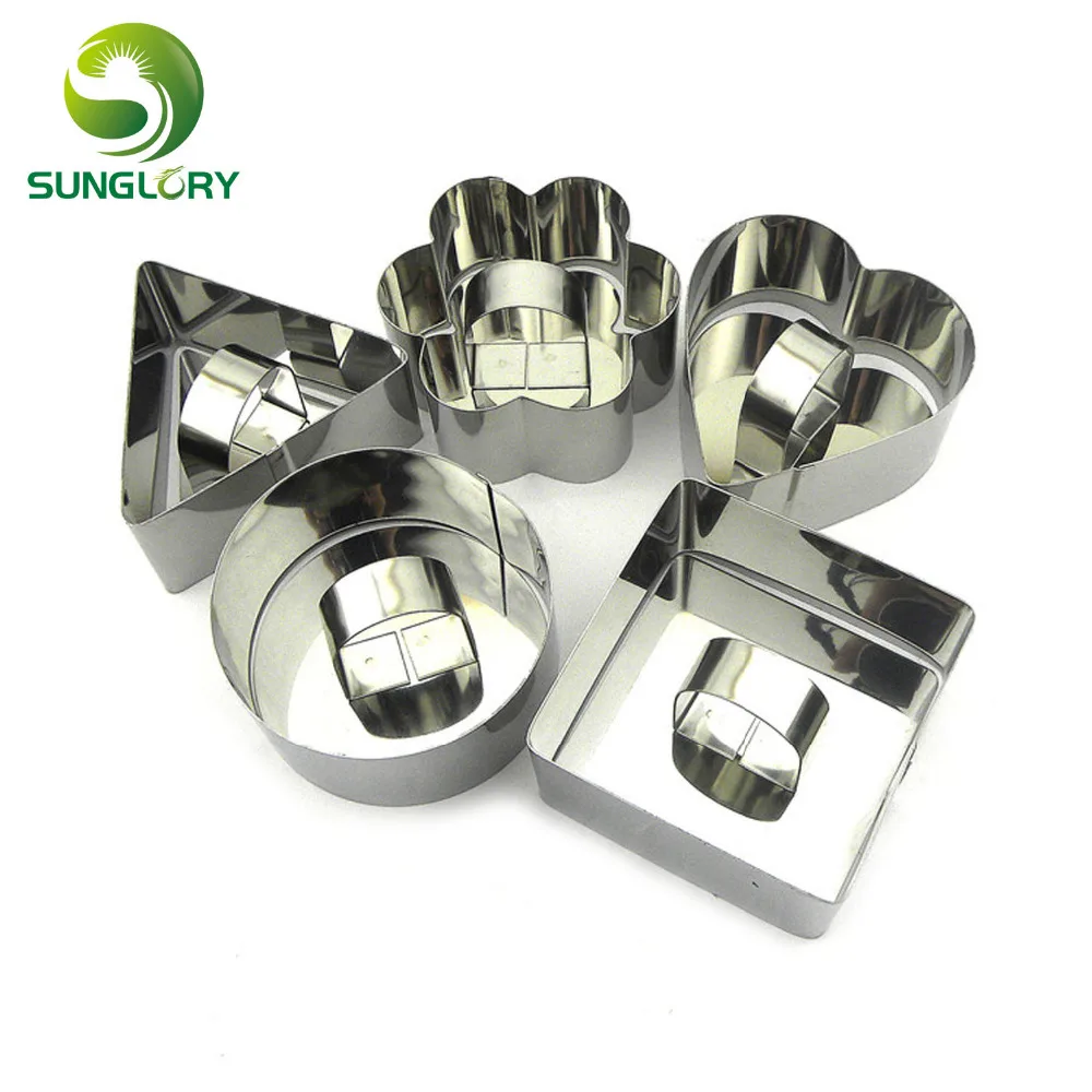 5 шт. форма для выпечки круглых сердец квадратных цветов | Дом и сад