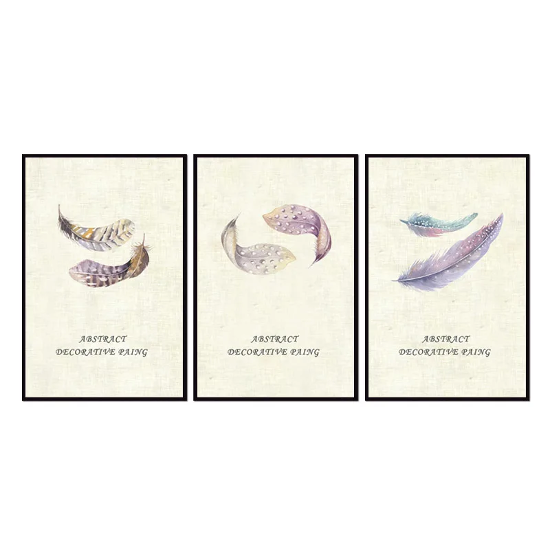 

Factory wholesale (No Framed) Feather poster series Canvas Print On Canvas Printing Wall Pictures 12YM-A-647