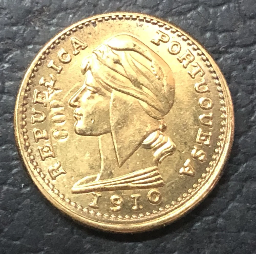 1910 Portuouesa 1 Escudo позолоченная копия монет|Безвалютные монеты| |