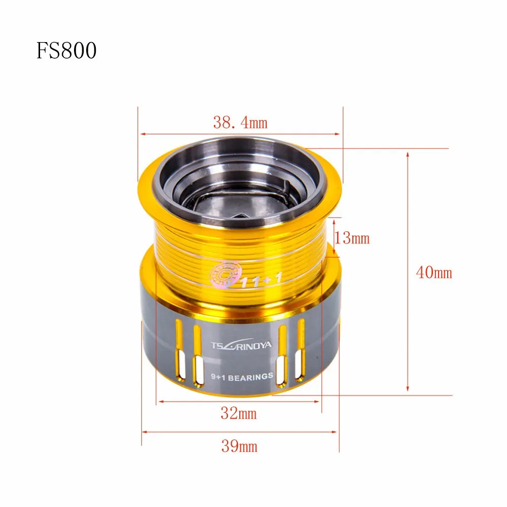 Tsurinoya FS 800/1000 металлическая катушка для спиннинга 9+ 1BB/5,2: 1/4 кг Carretes Pesca приманка для ловли рыбы Carretilha мулине