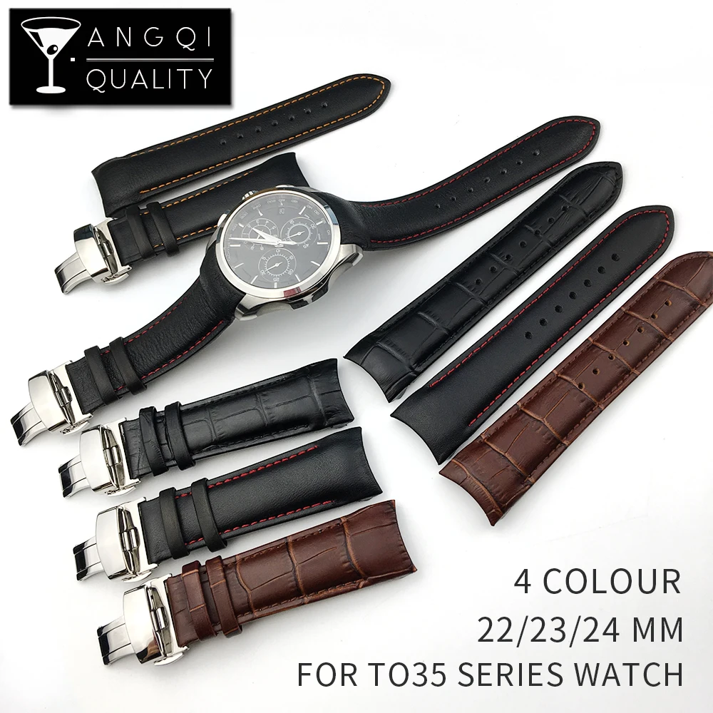 Ремешок из телячьей кожи для Tissot T035 сменный Браслет натуральной с застежкой