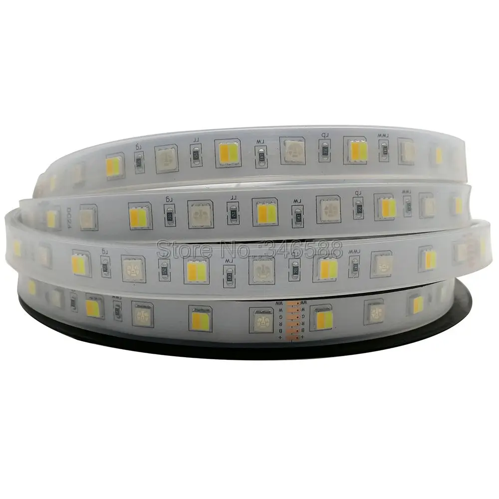 Светодиодная лента RGB + CCT 5 м CW WW 2 в 1 СВЕТОДИОДНАЯ SMD 5050 светодиодная полоса