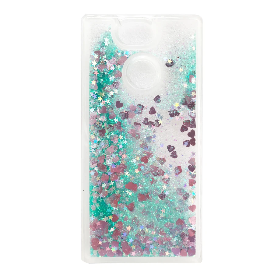 Fundas on для Sony Xperia XA XA1 XZ1 XA2 Ultra L1 L2 E5 E6 Z5 Coque мягкий TPU чехол прозрачный жидкий Блестящий динамический чехол для телефона