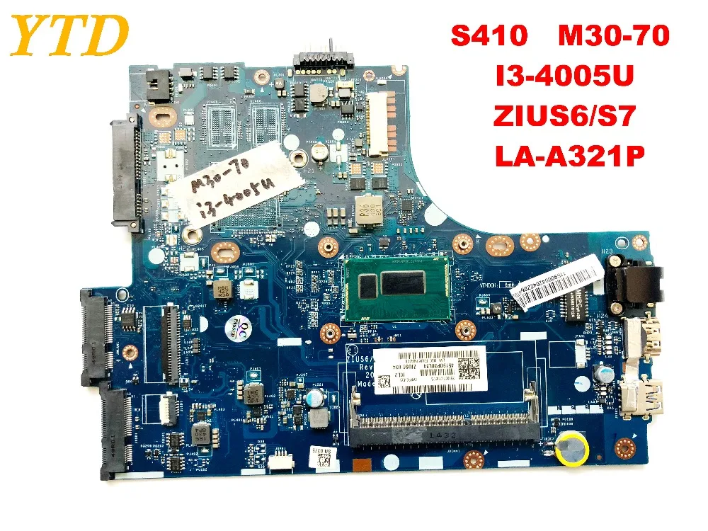 

Оригинальный Для Lenovo S410 Материнская плата ноутбука S410 M30-70 I3-4005U ZIUS6S7 LA-A321 Ptested хорошее Бесплатная доставка