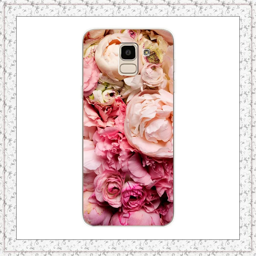 pink rose Для samsung Galaxy J6 J4 J8 A6 A8 Чехол Мягкий силиконовый чехол для samsung J 4 6 8 плюс j 400 415 610 600 810 530 F - Цвет: pink rose