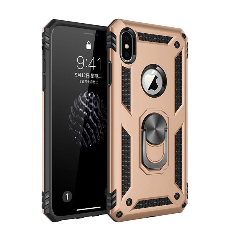 Для iphone 7 чехол противоударный чехол автомобильный держатель кольцо корпус чехол для iphone 8 6 6S Plus 5 5S se& iphone X XR XS 11 pro MAX