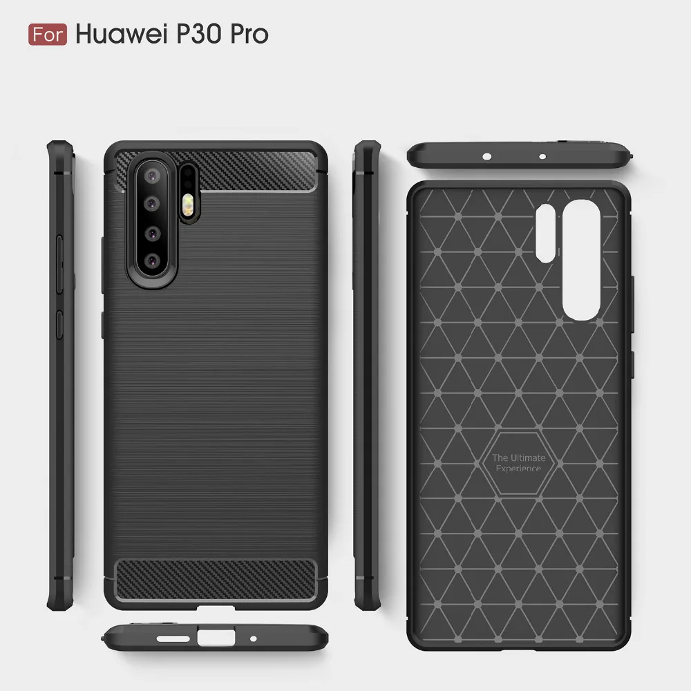 6 &quotсиликоновый чехол накладка из мягкого ТПУ углеволокна для huawei P30/P30 Pro крышка