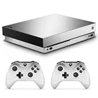 Наклейка для консоли и контроллеров Microsoft Xbox One X, белая, черная, металлическая, матовая, виниловая
