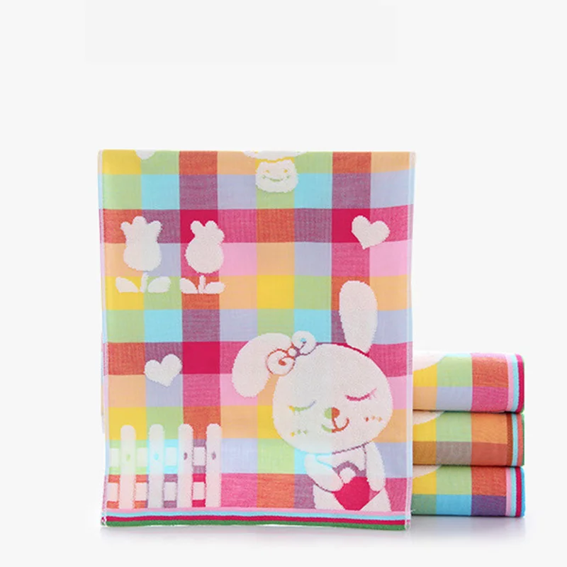 Милое хлопковое банное полотенце для рук с кроликом кормящих мальчиков и девочек