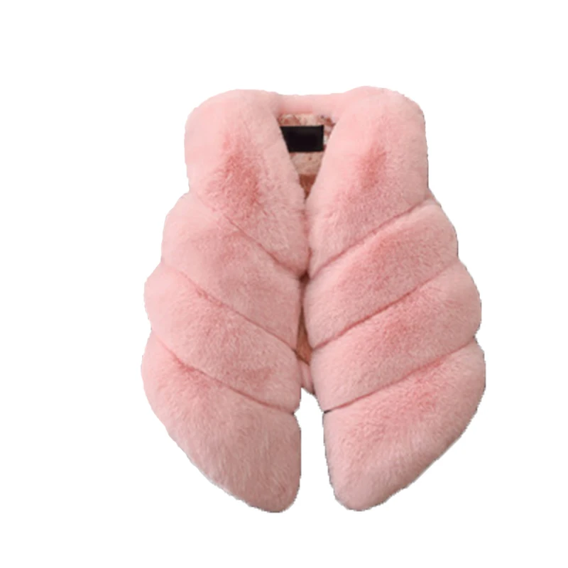 Toddler Girl Vest Girls Fur Outerwear 2019 New Fashion Thick Warm Faux Environmentally Friendly Winter Kids Vests | Детская одежда и