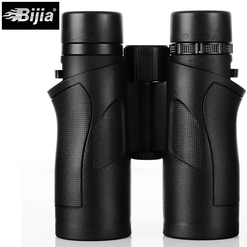 BIJIA 10x42 Военный бинокль жизни Водонепроницаемый высокое Мощность BAK4 Призма HD телескоп черного цвета с шейный ремень для переноски сумка