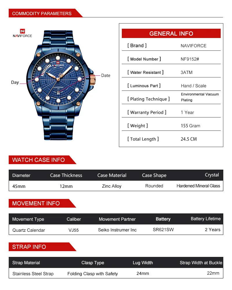 Relogio Masculino NAVIFORCE мужские часы спортивные водонепроницаемые наручные военные