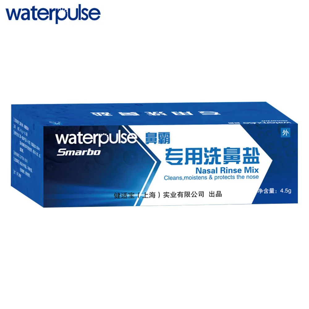 Waterpulse для промывания носа соль для 500 мл бутылка носовые краску микс в штучной упаковке 4,5 г* 60 пакетиков аллергических против ринита, для носа мыть очиститель ирригатор для полости рта воды Ирригатор