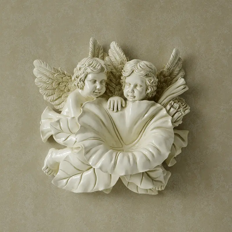 Европейский настенный Цветок Ангел украшения Настенная роспись украшение для