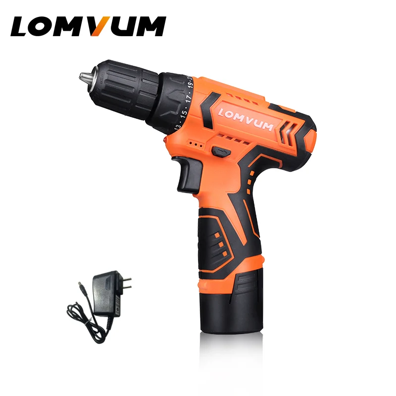 12v single 1 battery Lomvum мини Мощность инструменты 12/16/24V двойной Скорость Электрический Аккумуляторный Аккумулятор для сверла пакеты ручной инструмент Электрический шуруповерт сверло - Цвет: 12v single 1 battery