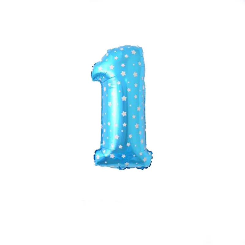 32 inch blue pink digital aluminum balloon Birthday party layout medium number balloons Decor Air Baloons Event Party Supplies | Дом и сад