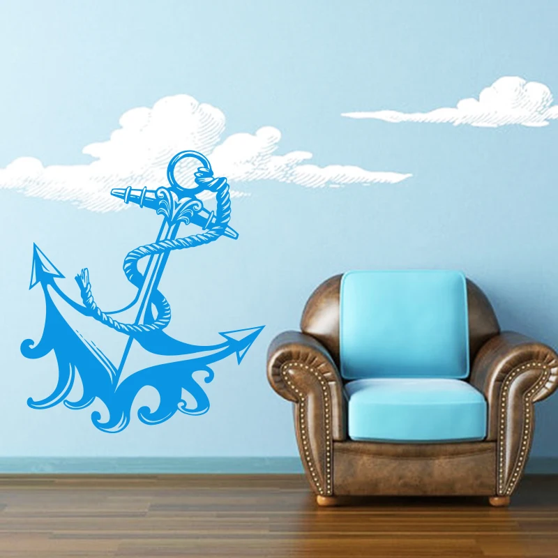 Недорогое украшение для дома настенный стикер с якорем круизов съемный декор