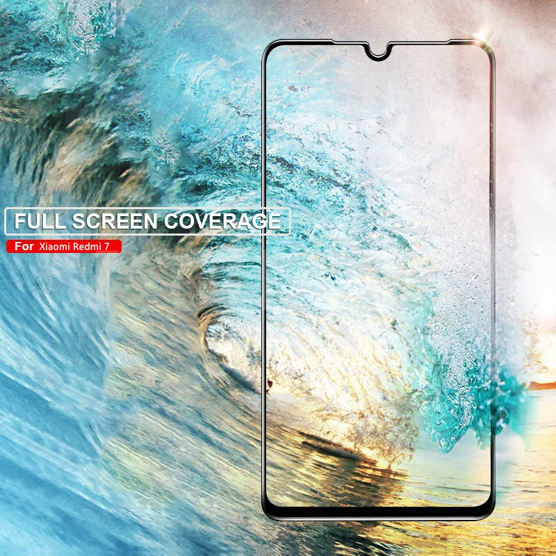 2 шт. закаленное стекло для Xiaomi Redmi 7 жесткое покрытие Защита экрана Full HD Стекло