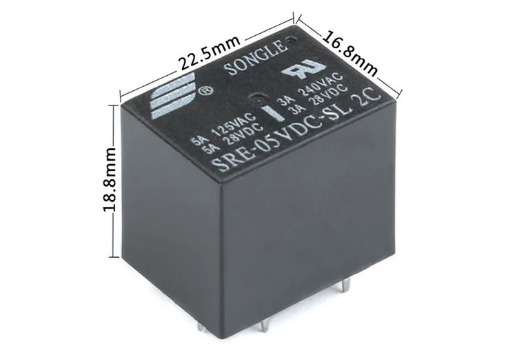 Мощность реле SRE-05VDC-SL-2C SRE-12VDC-SL-2C SRE-24VDC-SL-2C 5 В, 12 В, 24 В постоянного тока, 3A 240V 8PIN Реле цена оптовой продажи 10 шт