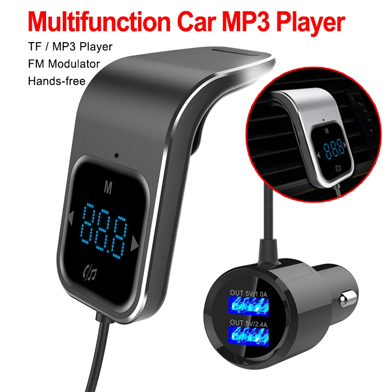 Bluetooth fm-передатчик Аудио Автомобильный MP3-плеер беспроводной автомобильный fm-модулятор громкой связи автомобильный комплект поддержка tf-карты