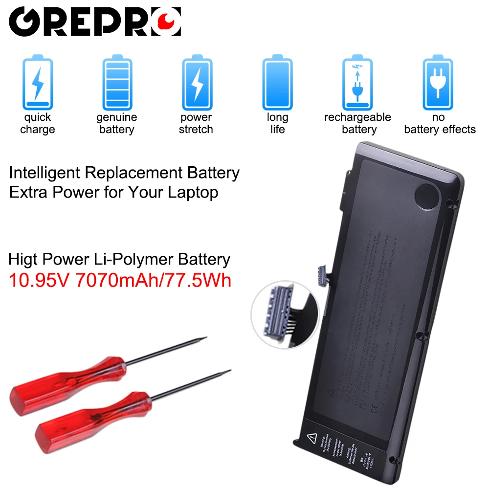 A1382 7070 мАч 77.5wh 10,95 в Аккумулятор для ноутбука MacBook Pro 15 дюймов A1286 ранняя 2011, поздняя 2011, Mid 2012, MC721LL/A MC723LL
