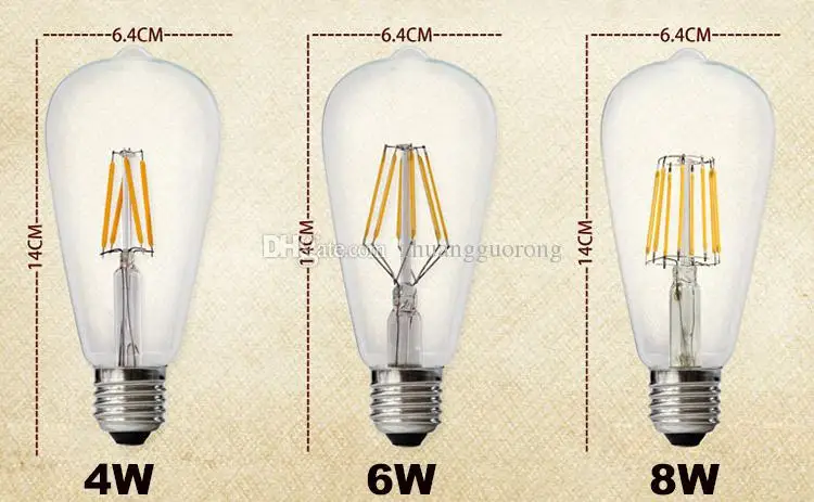 Диммируемый светодиодный шарообразный светильник Эдисона E26 E27 LED 110-240 В 220 4 Вт 6 8